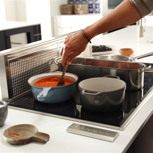 With its ceramic glass surface and a wide range of styles and sizes to choose from, there's a Wolf Induction Cooktop for every cook and every kitchen. The sleek top resists scratching, staining, and impact and automatically locks when not in use for increased safety. https://bit.ly/3ySkZMf | Sub-Zero, Wolf, and Cove