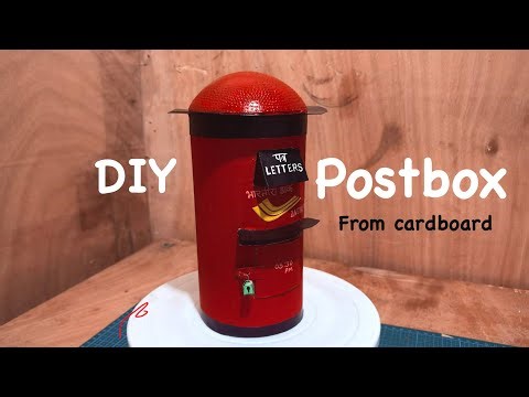 post box model for school project from cardboard #schoolproject Crafts with Nakul Sahu