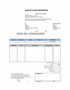 ᐉ Modèle Bon De Commande Excel | SOS Excel