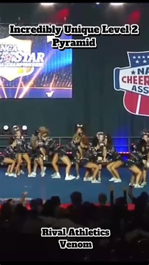 Level 2 pyramid #allstarcheer #rivalathletics #rivalathleticsvenom #venom #level2cheerleading #allstarcheerleading