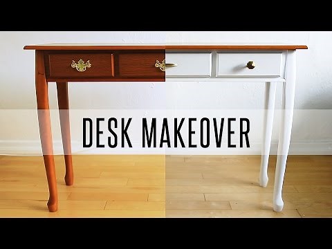 DIY DESK MAKEOVER - HOW TO PAINT FURNITURE