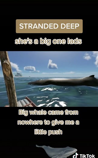 Lost in Ocean Game: Big Whale Encounter in Stranded Deep