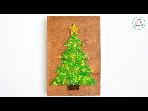Christmas Tree String Art | FREE Template for a String Art Christmas Tree