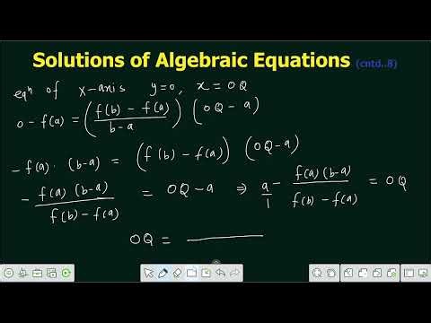 Lecture 98 | Regula-falsi Method and Solved Example | Solutions of Algebraic Methods