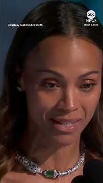 Oscars 2025: Zoe Saldaña accepts award for best supporting actress