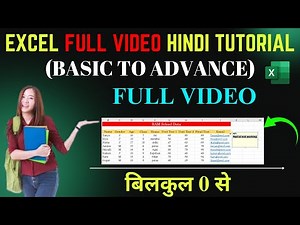 Complete Microsoft Excel tutorial (Basic to advanced) | Excel tutorial for beginners in Hindi