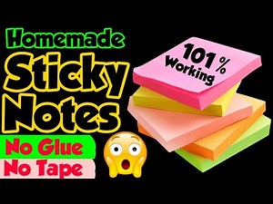 Homemade sticky notes || How to make homemade sticky notes || sticky notes without glue||Sajal's Art