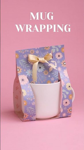 Wrap a Mug Like a Pro! 🎁 Easy DIY Gift Wrapping Hack Using Paper | Mug Gift Idea #shorts