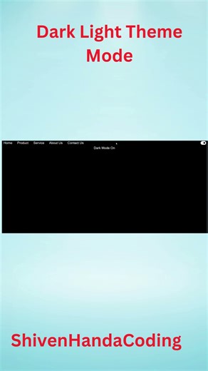 Dark Light Theme Mode using HTML CSS JAVASCRIPT Day 13
