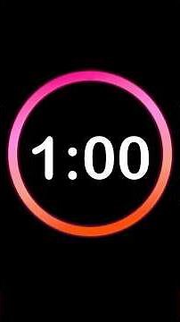 🩷🧡 1 Minute Countdown Timer | Clock Ticking Sound & Alarm
