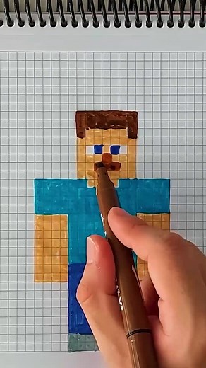 How to Draw Minecraft Steve Pixel Art