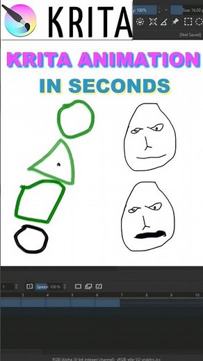 Animate in Krita in Seconds with a Mouse for beginners. #krita #kritaanimation