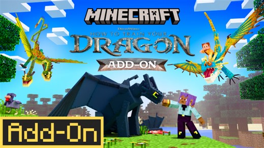How to Train Your Dragon Minecraft Add-On: You Can Tame and Ride Dragons!