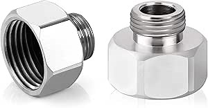Amazon.com: WEWE Faucet Hose Adapter, G3/8 to G1/2 Brass Connector, Female to Male Water Pipe Fittings, Supply Line Adapter, 2 Pieces : Industrial & Scientific