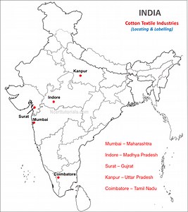 Class 10 Map-Work: Manufacturing Industries Maps – NCERT Tutorials