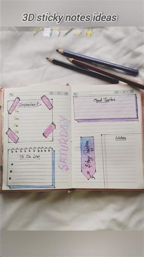 🖊️3D Sticky notes ideas??📑#diy #craft#craftideas#viral#viralshorts#shorts#stickynotes