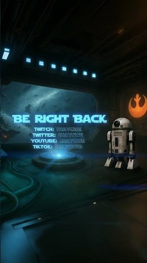 Be Right Back – Custom Sci-Fi Stream Animation (Star Wars Inspired)