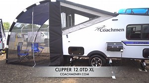 1.5K views · 14 reactions | The Clipper 12.0TD XL by Coachmen Recreational Vehicles features an Add-a-Room screened in tent & outside grill. Learn More: GeneralRV.com/clipper | General RV Center | Facebook