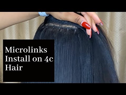 Micro links extensions on 4c hair/DETAILED TUTORIAL