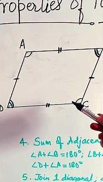 Properties of parallelogram | What is Parallelogram #parallelogram #geometry #mathematics #bisectors