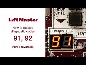 LiftMaster - Error Code 91 thru 92 - Force Reversals and Stoppages