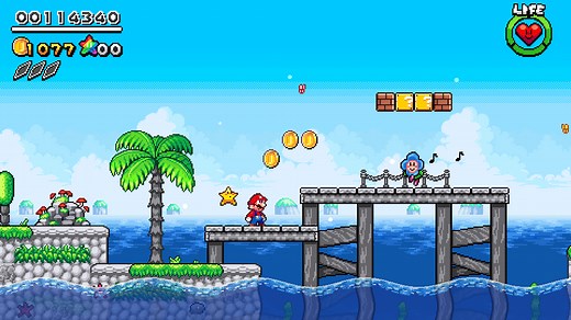 Super Mario and the Rainbow Stars is a free Mario game for PC