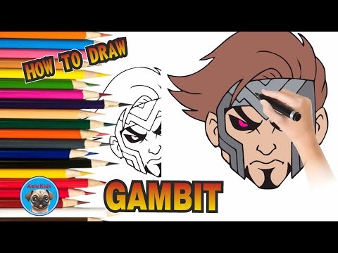 How to Draw Gambit | Easy Drawing Tutorial for Kids