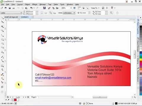 How to create a business card in CorelDRAW 7