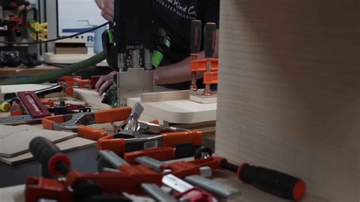 I transform an outdated TV console into a modern floating media console!