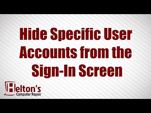Hide Specific User Accounts from the Sign-In Screen