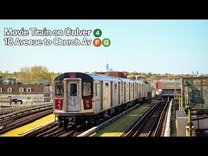 R142 MOVIE Train running on Culver (F line)