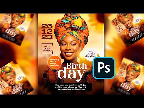 How to Design an Epic Birthday Flyer | Adobe Photoshop Tutorial for Beginners (Free PSD File)