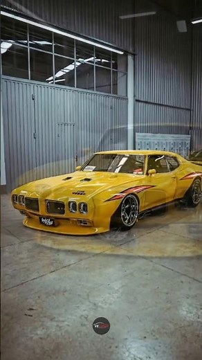 🏁Yellow Pontiac GTO Restomod is PURE American Muscle! 🇺🇸🔥