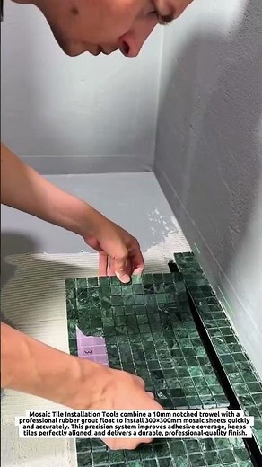 Mosaic Tile Installation Tools Set 300×300mm Sheets with 10mm Notched Trowel Precision