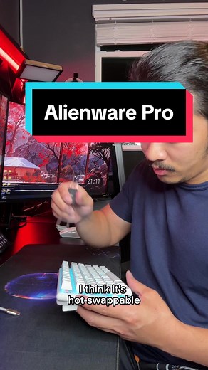 Why do companies still make wired keyboard? Alienware:Hold my wireless 😅 #theultimatenerd #gamingsetup #gamingroom #gamer @Alienware