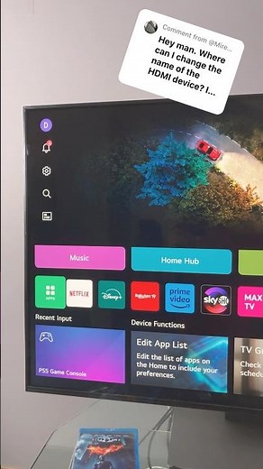How to change HDMI input name on LG webOS TVs?