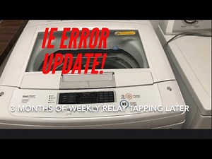 LG WT1101CW Washing Machine IE Error Drain Pump Runs - 3 Month Update - Board Replacement