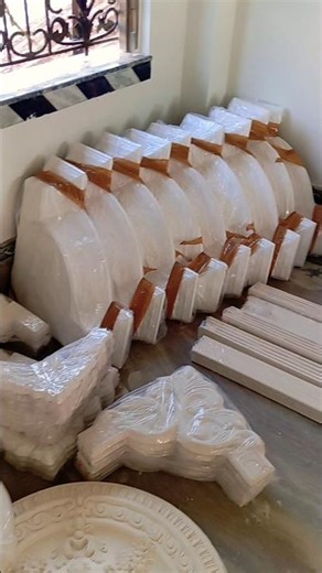 How to Quickly Install Ceiling Plaster Medallion #shorts #shortsvideo #jkgypsum #fyp #homedesign