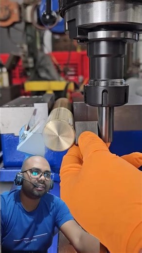 Mind-Blowing Trick to Find Perfect Centre on a Milling Machine! 😳🔥 #cnc #machining #welding