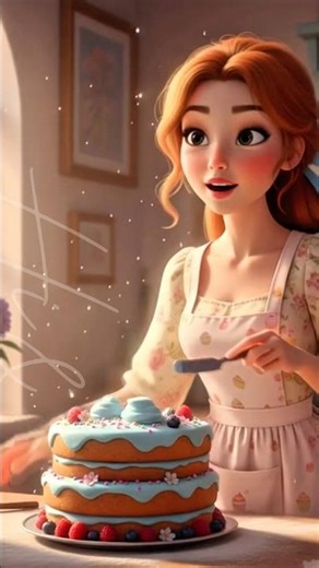 케이크 만들기 🍰✨ | Cozy Baking cake Animation #Shorts