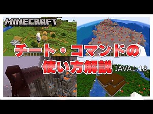 【マイクラ】チート・コマンドの使い方解説！！コマンドを使って生成物を探してみよう！！JAVA版 1.18対応　MINECRAFT