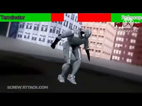 Terminator vs Robocop with healthbars / Death Battle