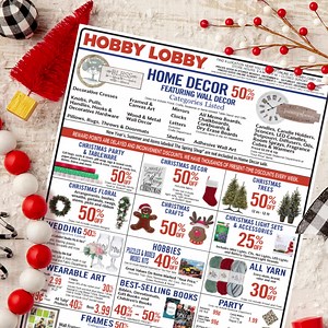 68K views · 123 reactions | Have a holly, jolly Christmas with savings on trees, baubles, lights and more! See weekly ad for details. | Hobby Lobby | Facebook