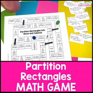 Partition Rectangles into Rows & Columns Array Activity 2nd Grade Math Stations