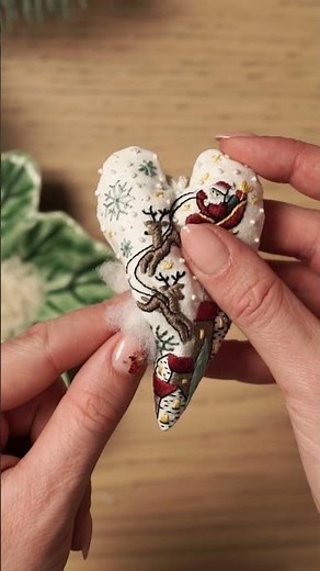 Learn how to create a diy Christmas ornament | Embroidery project | Santa is Coming