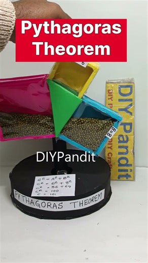 Pythagoras theorem working model 3d _ Maths TLM project _ diypandit - shorts | DIY pandit