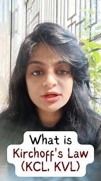 Basics of Kirchhoff’s Law | KCL & KVL Made Easy | Grasp With Dr. Aditi #shorts