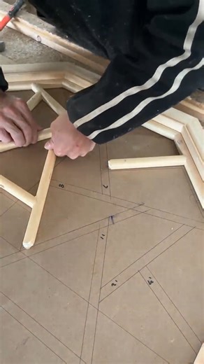 See Antique Wood Works by UB | Ice-Crack Octagonal Window Craftsmanship #woodworkgermany #viralvideo