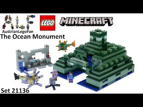 Lego Minecraft 21136 The Ocean Monument - Lego Speed Build Review