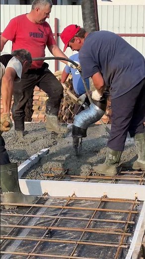 Pouring a Monolithic Concrete Slab 🏗️ Step by Step! #construction #diy